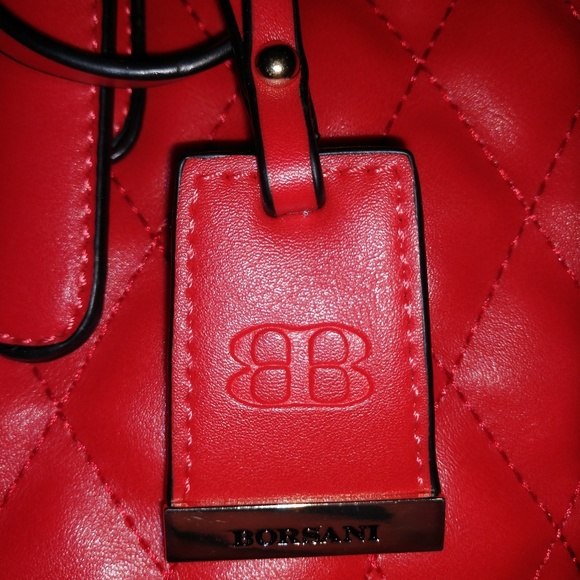 BORSANI FIRENZE BAG! Red Quilted!NWT! - Picture 5 of 7